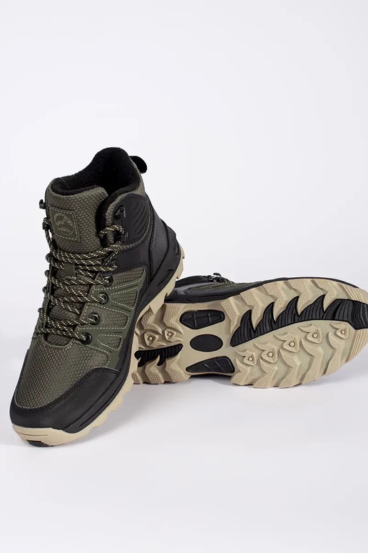 Pánske turistické topánky v zelenej a...