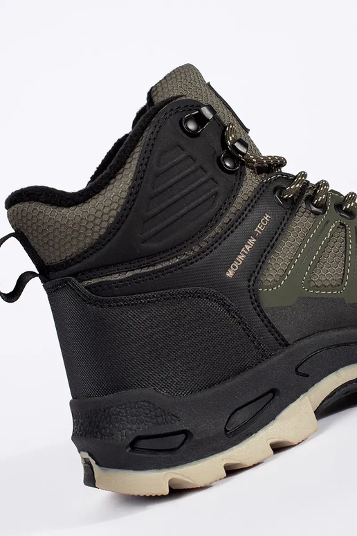 Pánske turistické topánky v zelenej a...