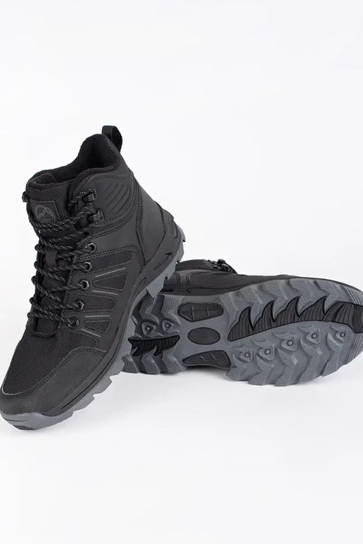 čierne vysoké turistické topánky pre...