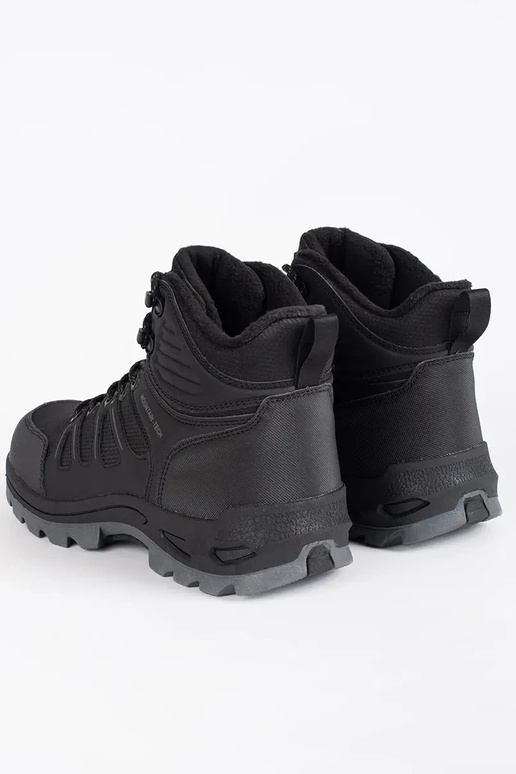čierne vysoké turistické topánky pre...