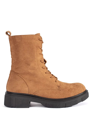 Hnedé členkové topánky s...