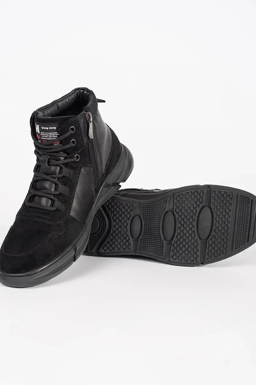 Vysoké pánske teplé semišové topánky