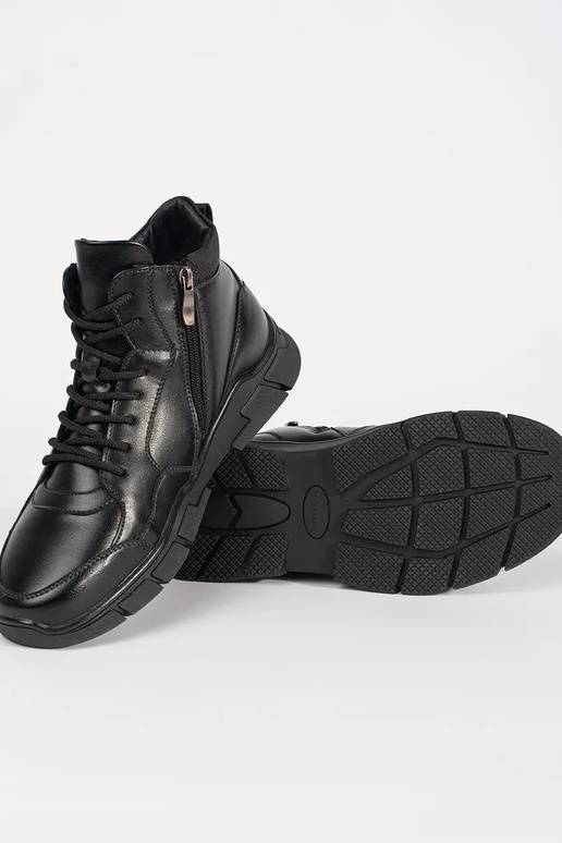 Vysoké pánske teplé topánky z umelej...