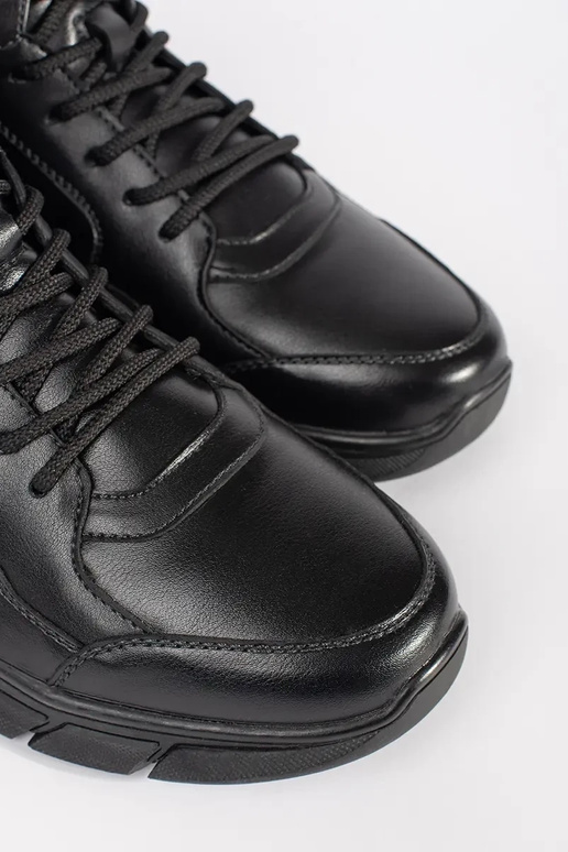 Vysoké pánske teplé topánky z umelej...