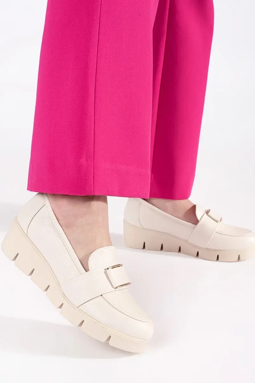 Modré mokasíny z semišu s retiazkou