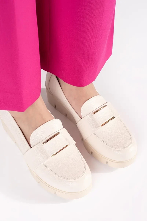 Modré mokasíny z semišu s retiazkou