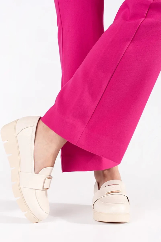 Modré mokasíny z semišu s retiazkou