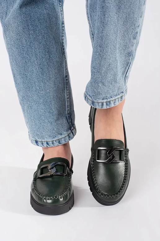 Chaki mokasíny na platforme