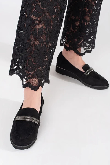 Čierne mokasíny z semišu 2