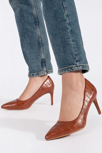 Hnedé lodičky na vysokom... 2