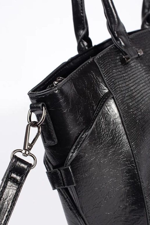 Čierna veľká kabelka s extra popruhom