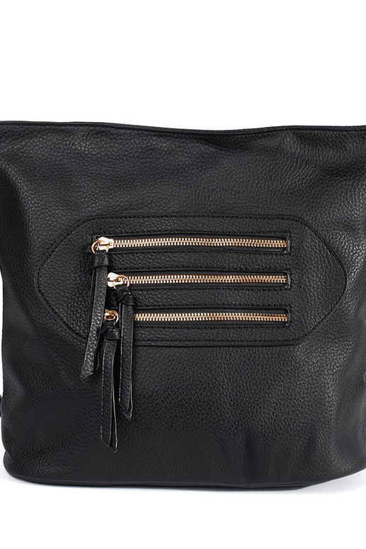 čierna Kabelka ze zlatámi zamkami