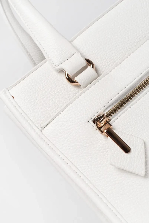 Biela kabelka so zipsom