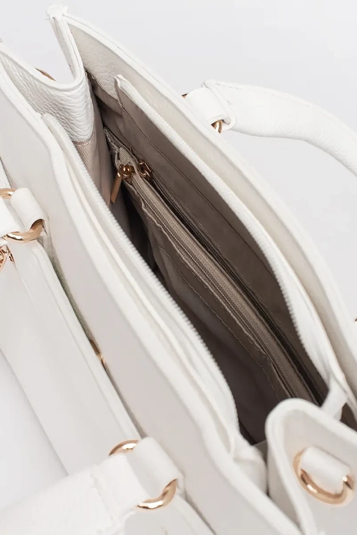 Biela kabelka so zipsom