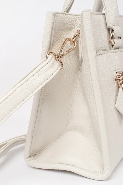 Žiarivo piesková kabelka so zipsom