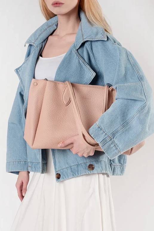 rožová shopper taška z eko kože