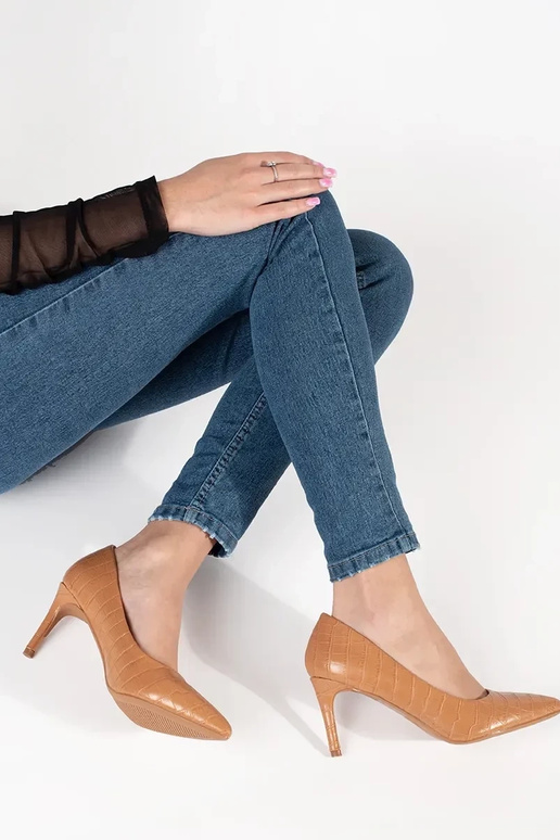 Pieskové lodičky na vysokom podpätku Pieskové lodičky na vysokom podpätku