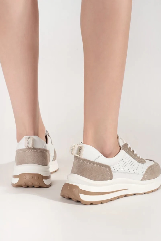 Kožené perforované športové topánky...