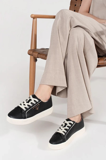 Čierne kožené sneakers s... 2