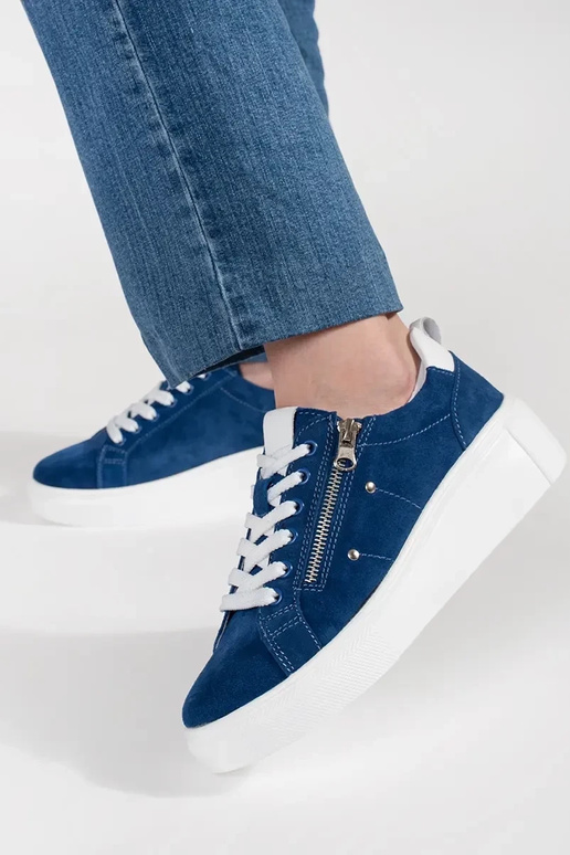 Modré sneakers na hrubej podrážke Modré sneakers na hrubej podrážke