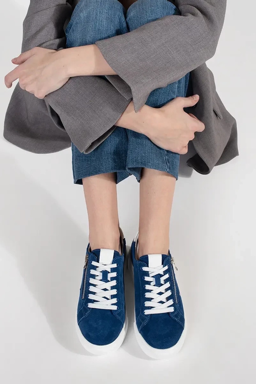 Modré sneakers na hrubej podrážke Modré sneakers na hrubej podrážke