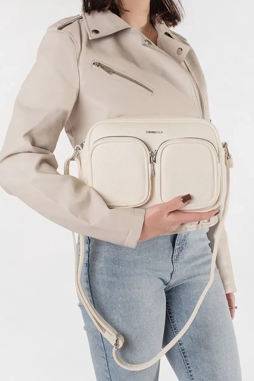 Ružová malá kabelka s vreckami