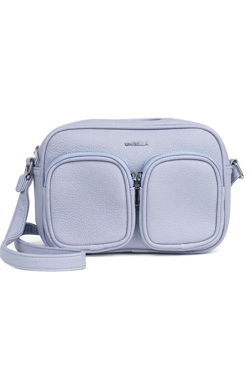 Fialová malá kabelka s vreckami