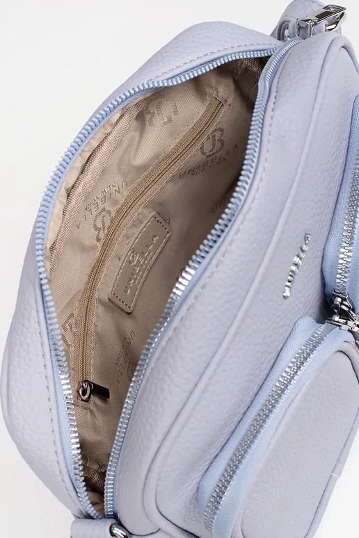 Fialová malá kabelka s vreckami