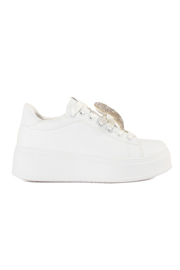 Biele tenisky s platformou