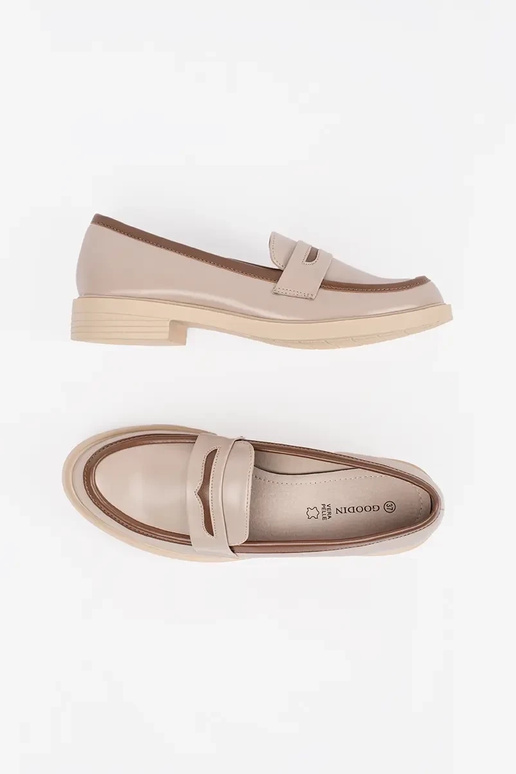 Elegantné dámske mokasíny pieskovej...