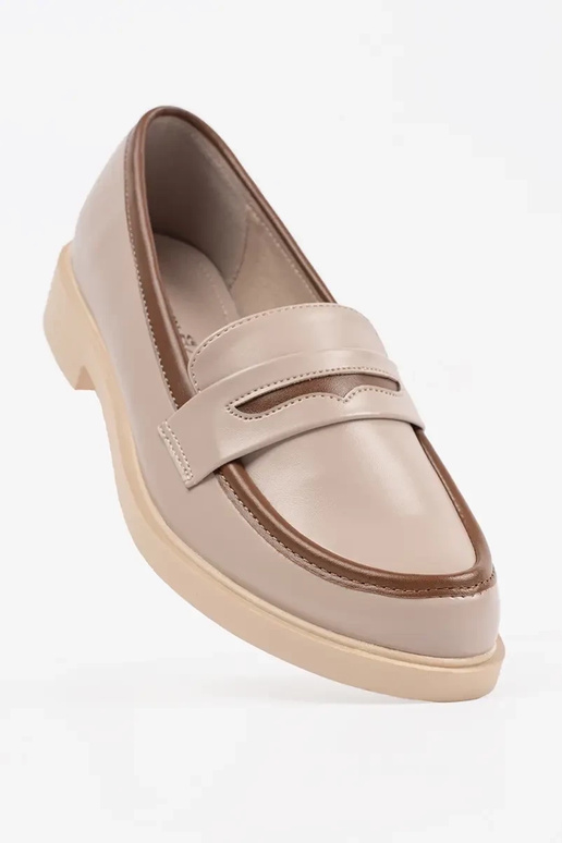 Elegantné dámske mokasíny pieskovej...