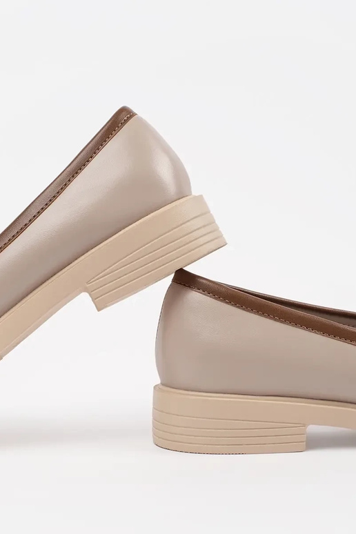 Elegantné dámske mokasíny pieskovej...