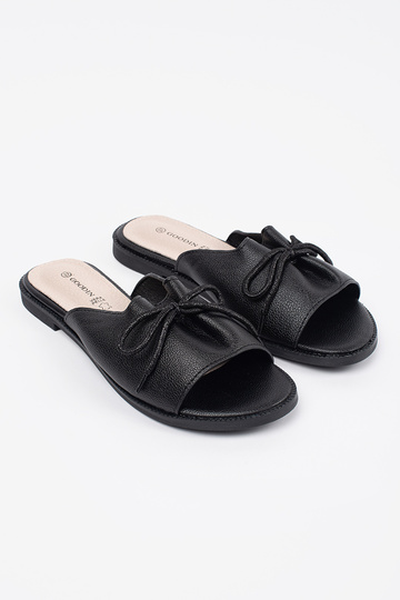 Čierne šľapky s mašľou 2