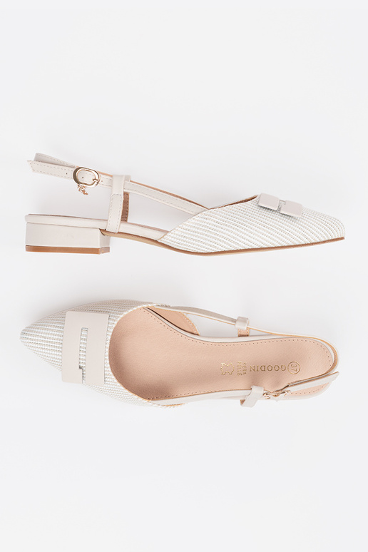 Biele sandále s otvorenou pätou