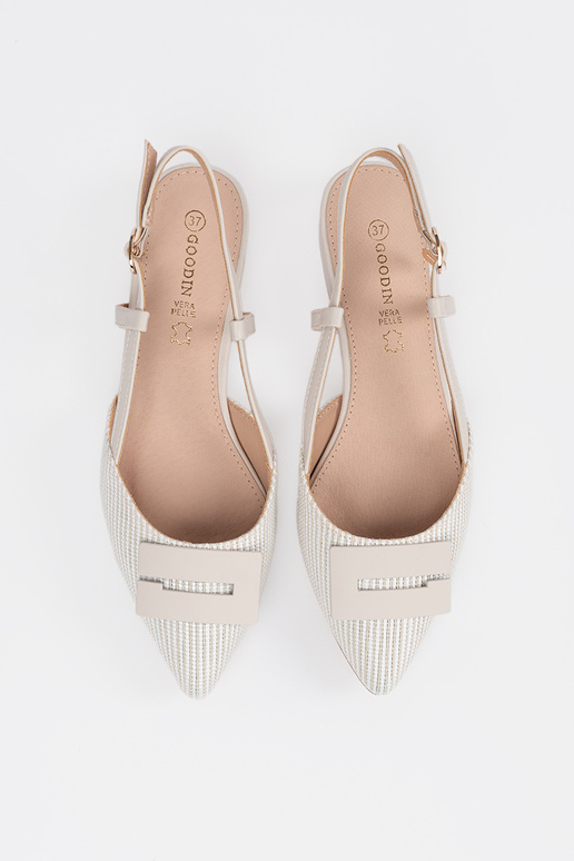 Biele sandále s otvorenou pätou