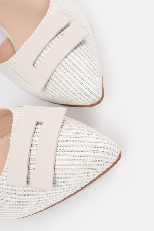 Biele sandále s otvorenou pätou