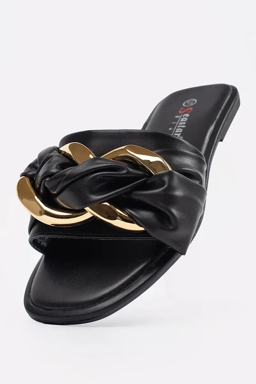 Ploché šľapky pre ženy čierne