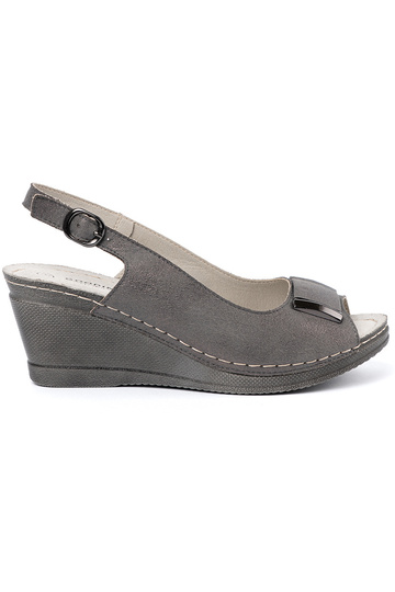 Dámske šedé sandále na...