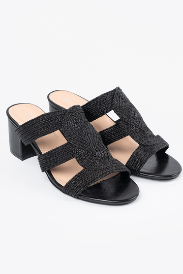 Čierne pletené sandále na... 2