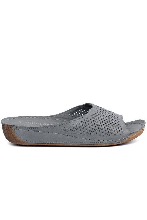 Kožené šľapky šedé Kožené šľapky šedé