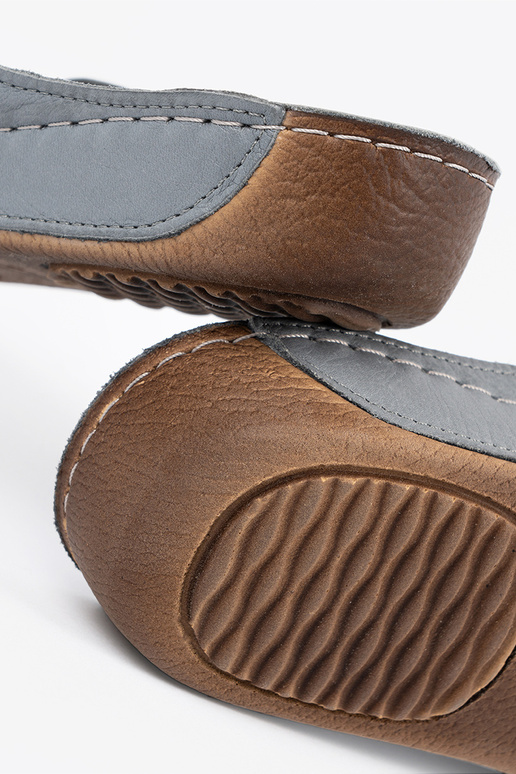 Kožené šľapky šedé Kožené šľapky šedé