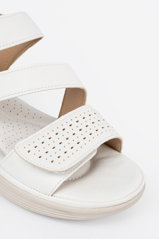 Dámske sandále s lepkami biele