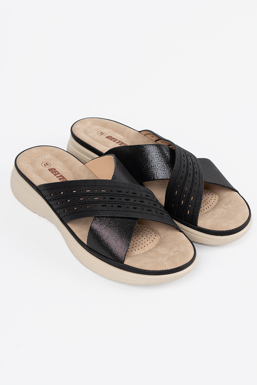 Šľapky s platformou čierne Šľapky s platformou čierne