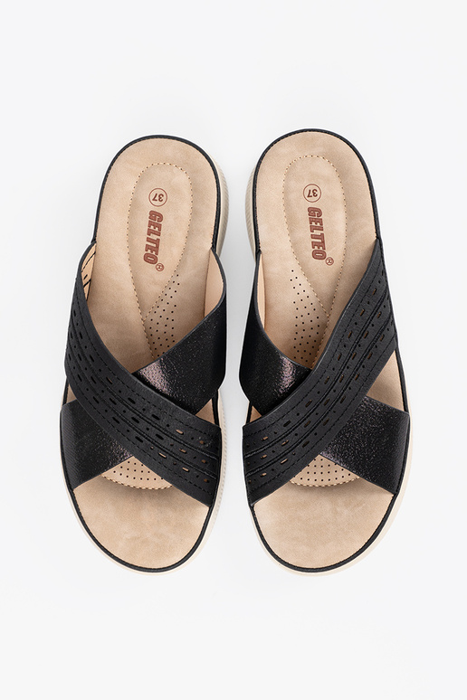 Šľapky s platformou čierne Šľapky s platformou čierne