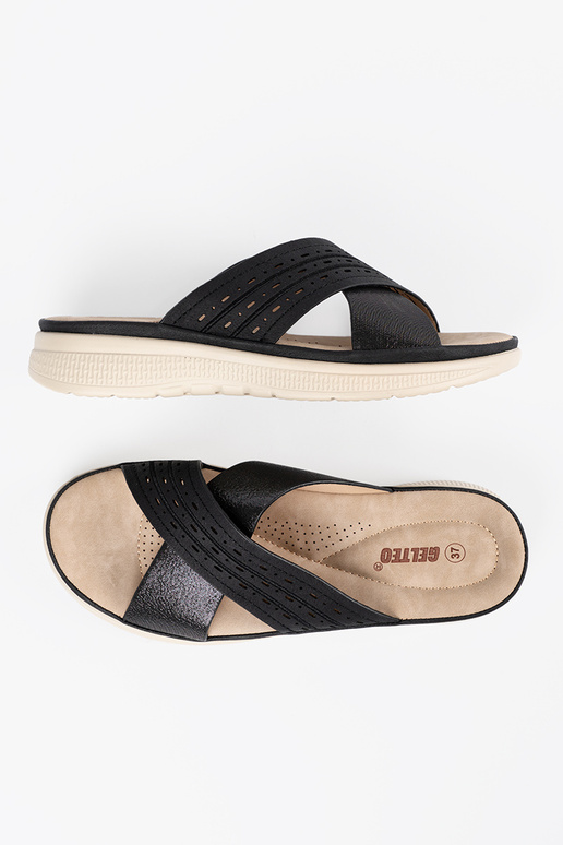 Šľapky s platformou čierne Šľapky s platformou čierne