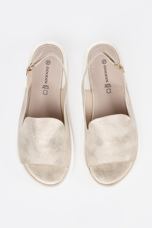 Pohodlné sandále pre ženy zlaté Pohodlné sandále pre ženy zlaté