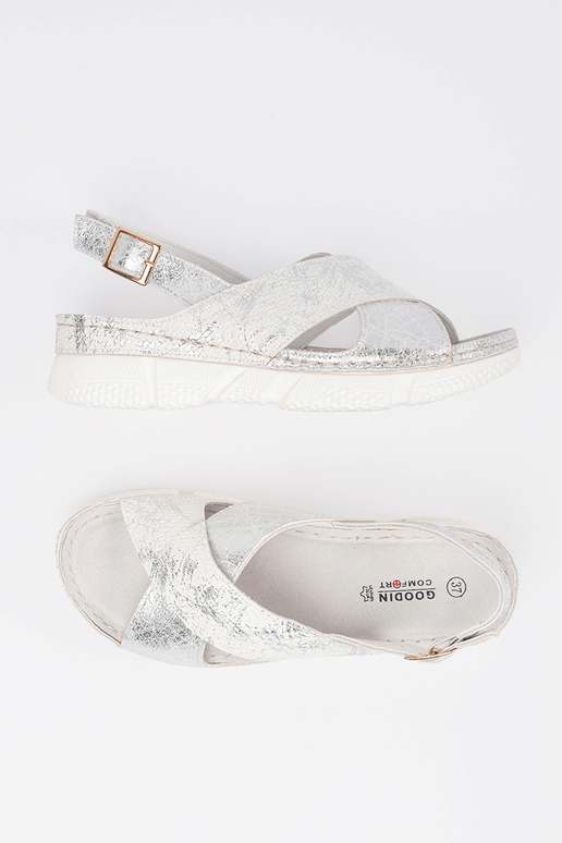 Biele ploché sandále