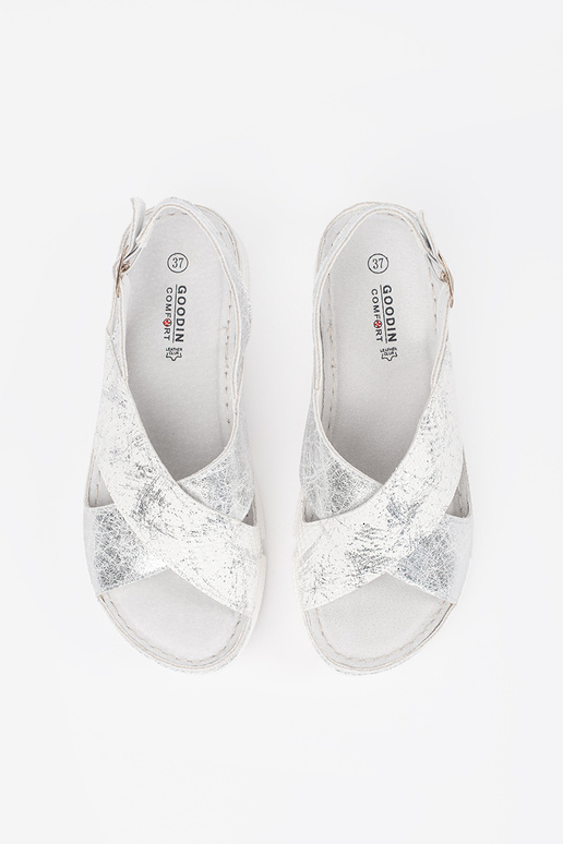 Biele ploché sandále