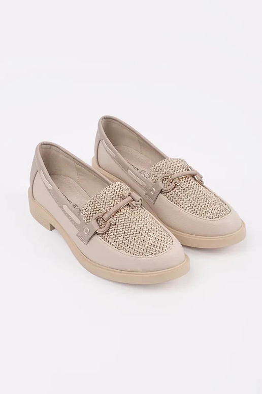 slonovinové mokasíny s koženou vložkou slonovinové mokasíny s koženou vložkou