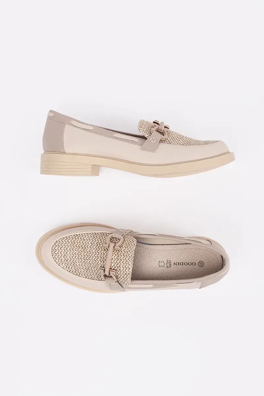 slonovinové mokasíny s koženou vložkou slonovinové mokasíny s koženou vložkou